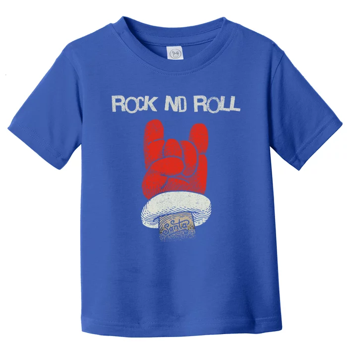 Christmas Santa Rock Nd Roll Music Lovers Christmas Costume Gift Toddler T-Shirt