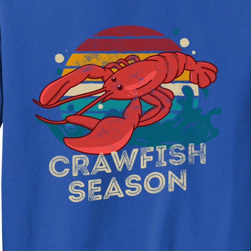 Crawfish Season Retro Crawfish Boil Love Crayfish Seafood Gift Tall Sweatshirt