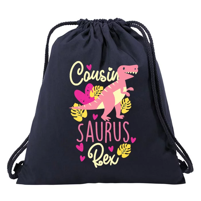 Cousin Saurus Rex Dinosaur Drawstring Bag