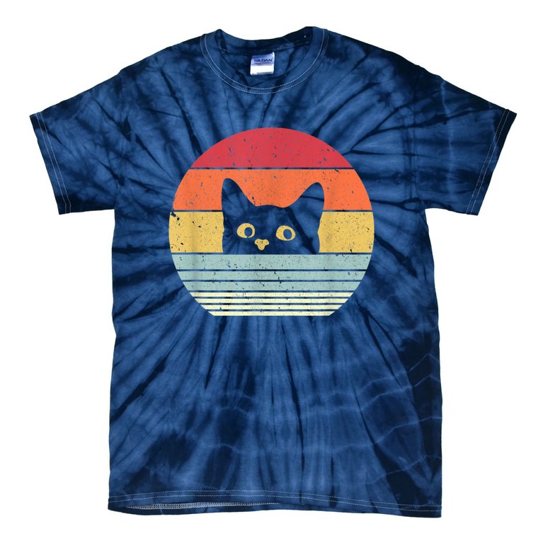 Cat Shirt. Retro Style Tie-Dye T-Shirt
