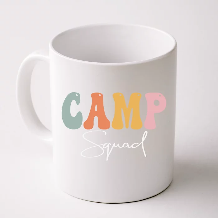 Camp Squad Retro Groovy Vintage Happy First Day Of School Gift Front & Back Coffee Mug