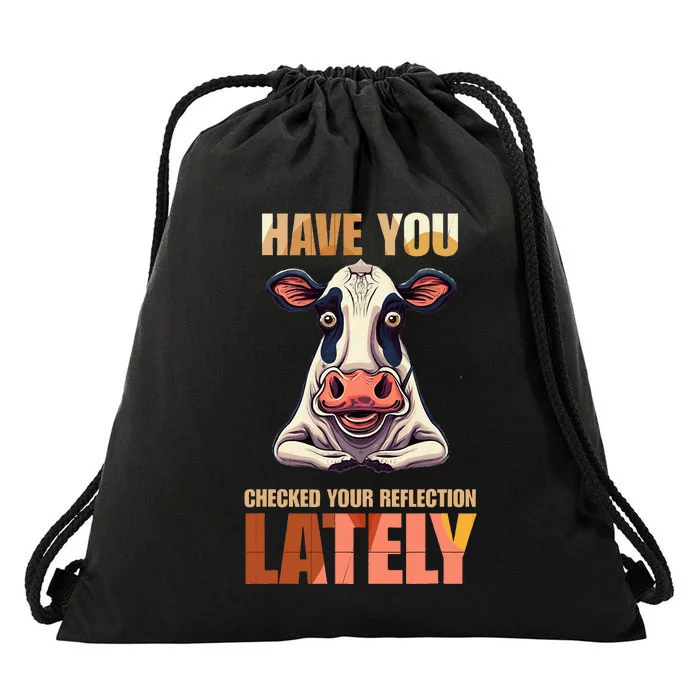 Cocky Sarcastic Rude Arrogant Cow Conceited Drawstring Bag