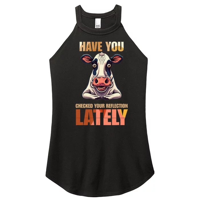 Cocky Sarcastic Rude Arrogant Cow Conceited Women’s Perfect Tri Rocker Tank