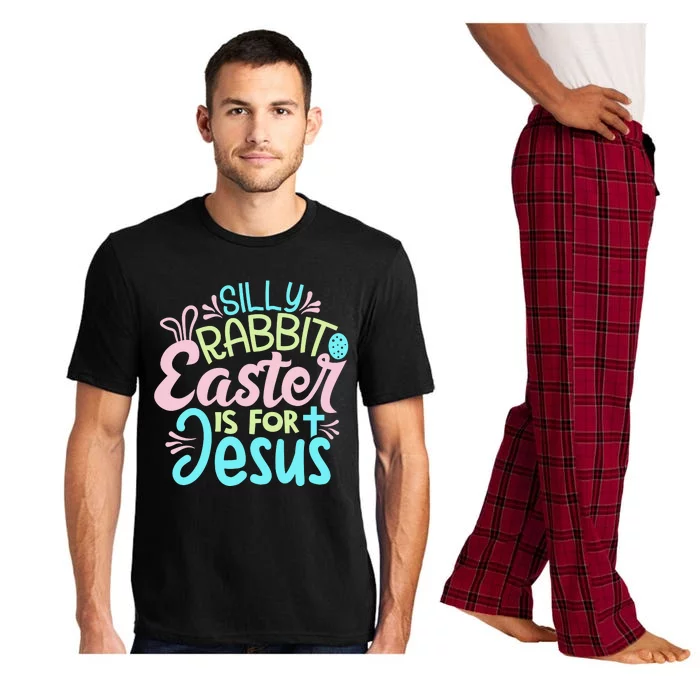 Colorful Silly Rabbit Easter Is For Jesus Christ Funny Pajama Set