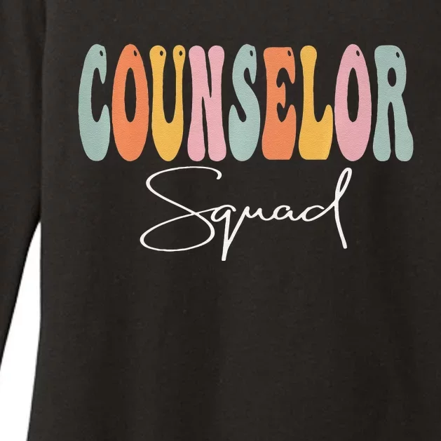 Counselor Squad Retro Groovy Funny Happy First Day Of School Premium Womens CVC Long Sleeve Shirt