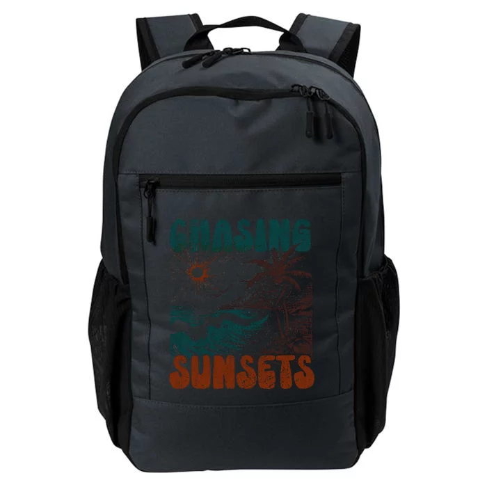 Chasing Sunsets Retro Summer Sublimation Daily Commute Backpack