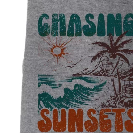 Chasing Sunsets Retro Summer Sublimation Doggie 3-End Fleece Hoodie