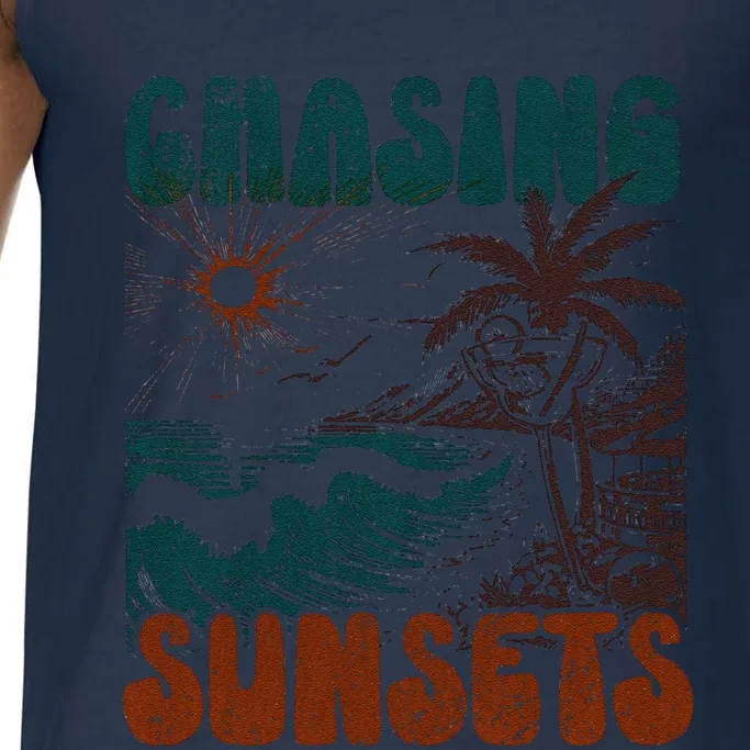 Chasing Sunsets Retro Summer Sublimation Comfort Colors® Tank Top