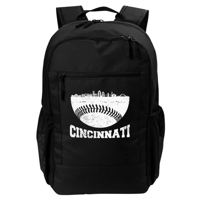 Cincinnati Skyline Retro Cincinnati Baseball Vintage Daily Commute Backpack