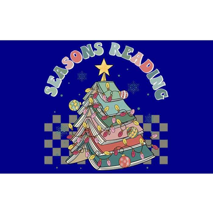 Christmas Seasons Reading Retro Book Tree Lights Xmas Reader Gift Bumper Sticker