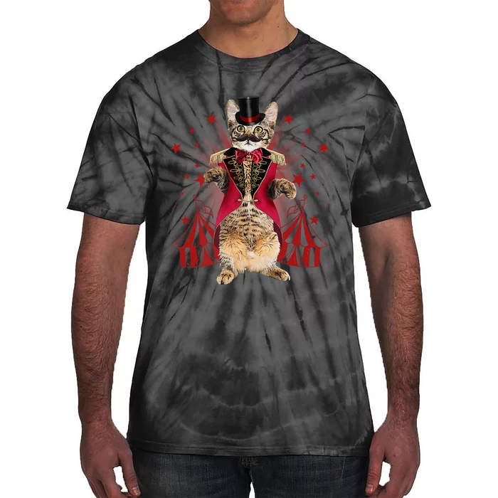 Circus S Ringmaster Cat Ringmaster Costume Tie-Dye T-Shirt