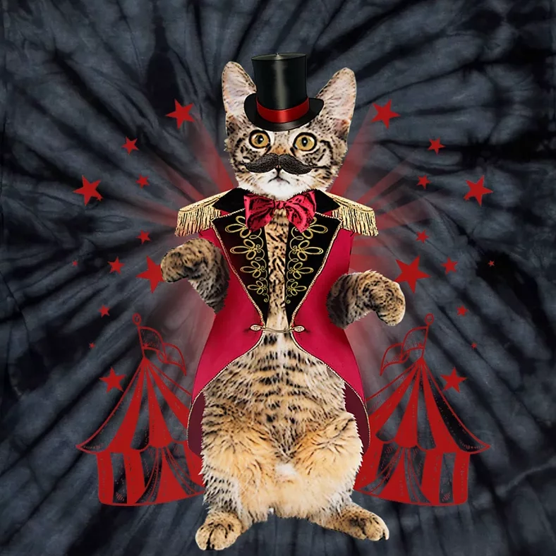 Circus S Ringmaster Cat Ringmaster Costume Tie-Dye T-Shirt