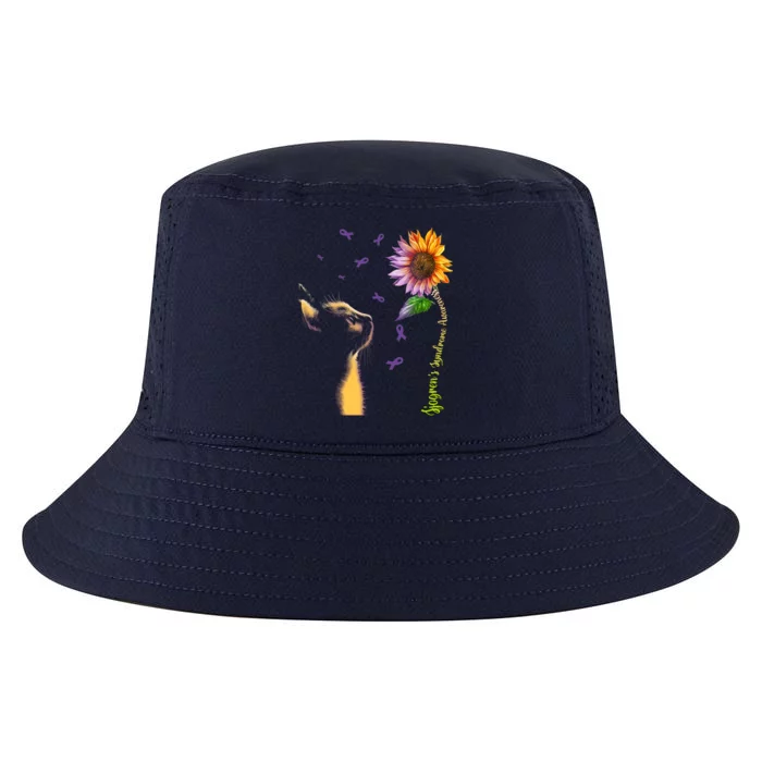 Cat Sunflower Sjogren's Syndrome Awareness Gift Cool Comfort Performance Bucket Hat