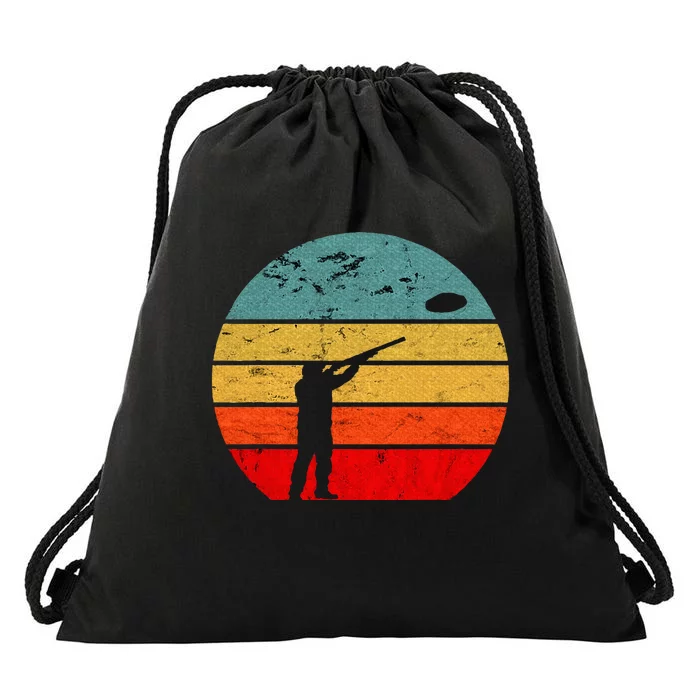 Clay Skeet Shooting Trap Shooting Retro Drawstring Bag