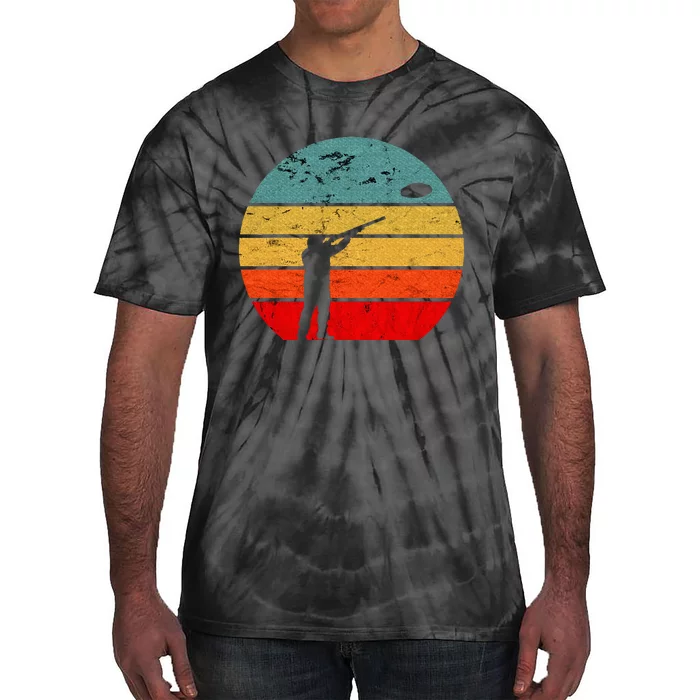 Clay Skeet Shooting Trap Shooting Retro Tie-Dye T-Shirt