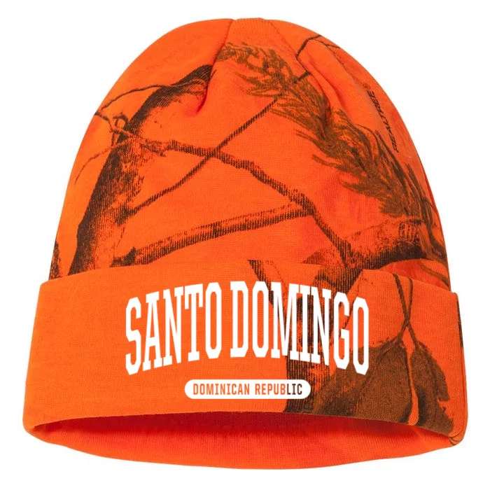 College Style Santo Domingo Dominican Republic Souvenir Gift Kati - 12in Camo Beanie