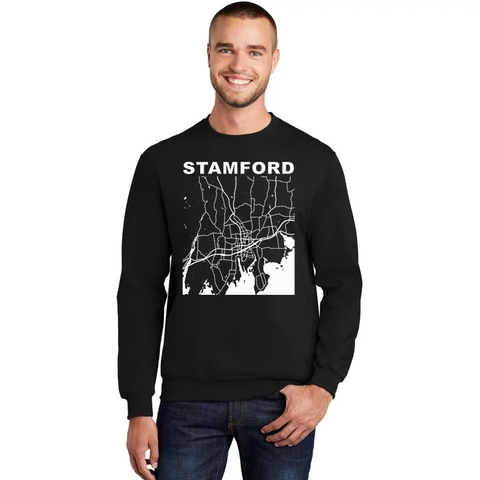 Connecticut Souvenir Stamford City Street Map Sweatshirt