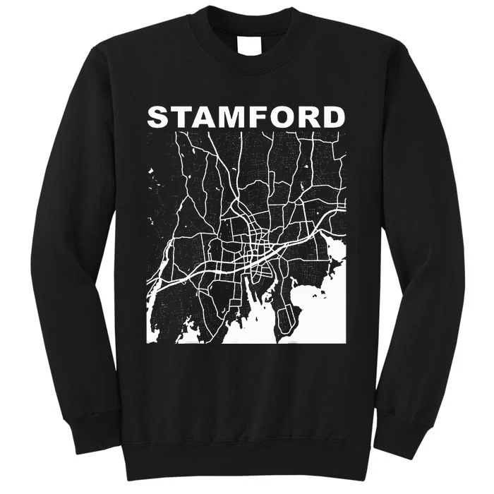 Connecticut Souvenir Stamford City Street Map Sweatshirt