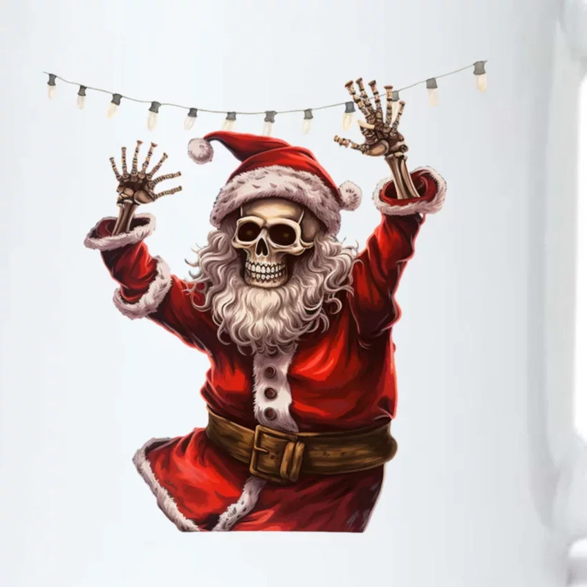 Christmas Skeleton Santa Claus Dancing Gift Xmas Gift Black Color Changing Mug