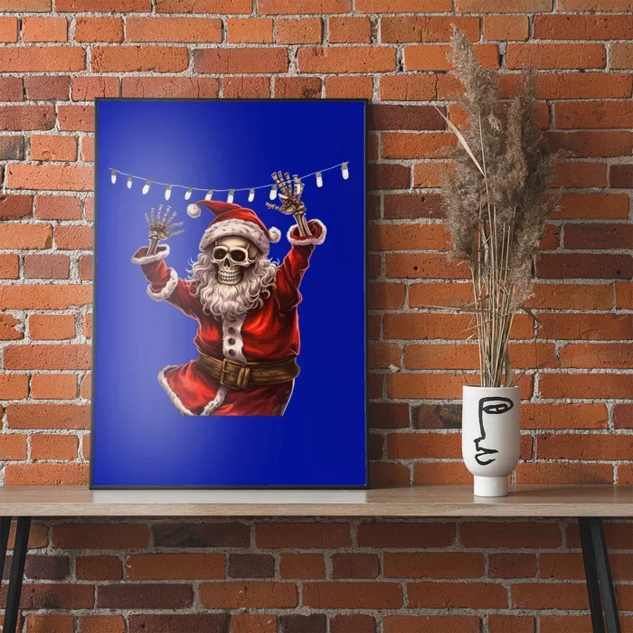 Christmas Skeleton Santa Claus Dancing Gift Xmas Gift Poster