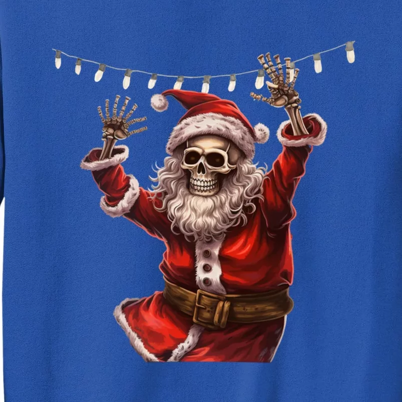 Christmas Skeleton Santa Claus Dancing Gift Xmas Gift Tall Sweatshirt