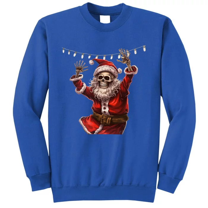 Christmas Skeleton Santa Claus Dancing Gift Xmas Gift Tall Sweatshirt