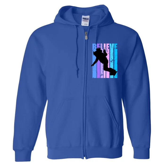 Cool Snowboarding Snowboarder Female Rider Ski Ice Winter Gift Full Zip Hoodie