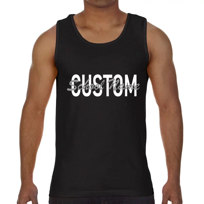 Custom School Spirit Personalize Name Text Comfort Colors® Tank Top