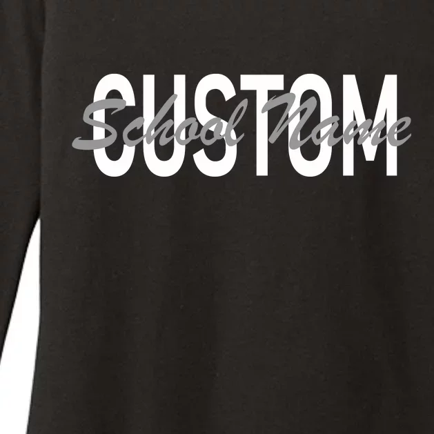 Custom School Spirit Personalize Name Text Womens CVC Long Sleeve Shirt