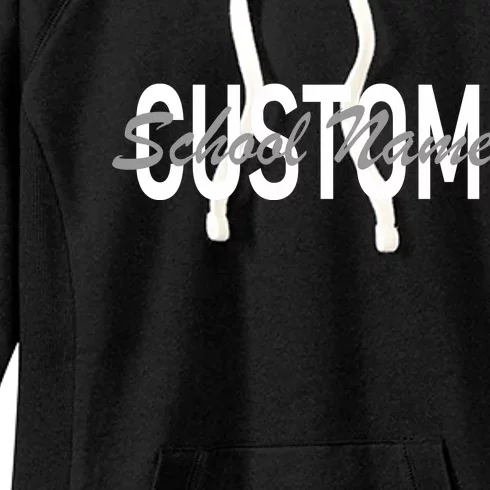 Custom School Spirit Personalize Name Text Women's Fleece Hoodie