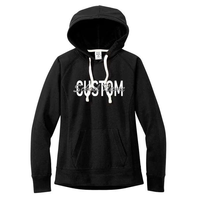 Custom School Spirit Personalize Name Text Women's Fleece Hoodie