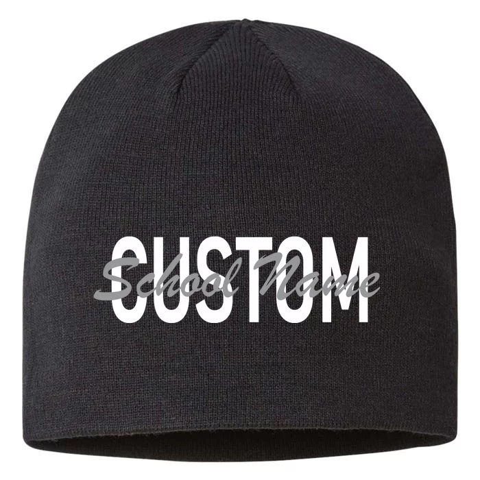 Custom School Spirit Personalize Name Text 8 1/2in Sustainable Knit Beanie