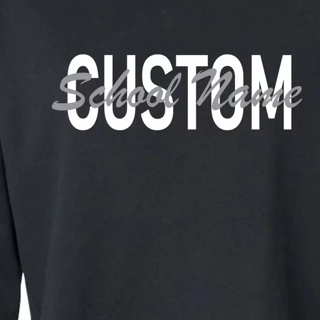 Custom School Spirit Personalize Name Text Cropped Pullover Crew