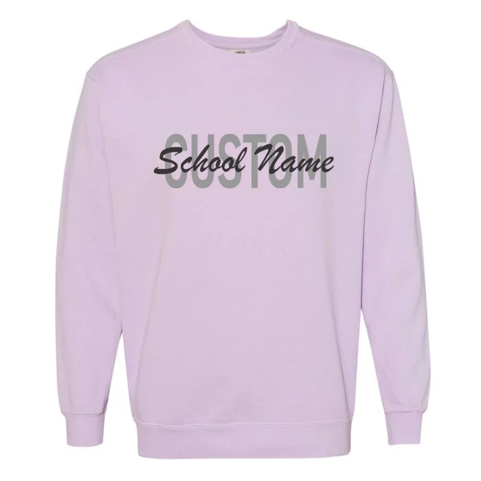 Custom School Spirit Personalize Name Text Garment-Dyed Sweatshirt