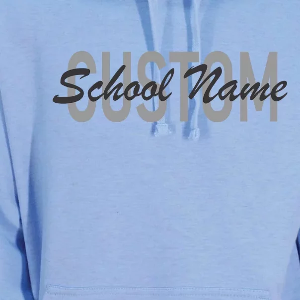 Custom School Spirit Personalize Name Text Unisex Surf Hoodie