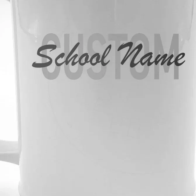 Custom School Spirit Personalize Name Text Front & Back Beer Stein