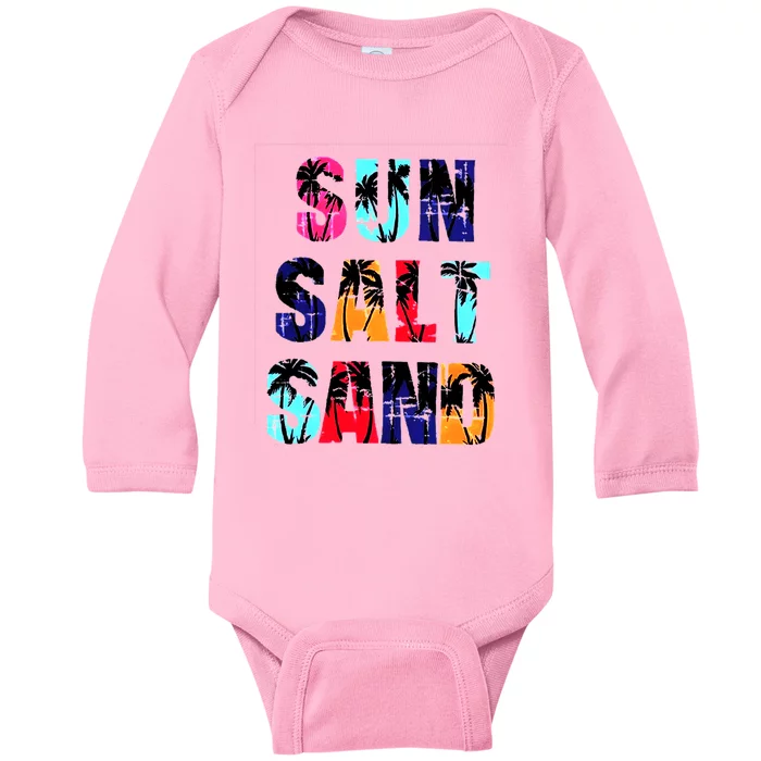 Cheap Sun Salt Sand Seven Rocks Life Free Baby Long Sleeve Bodysuit