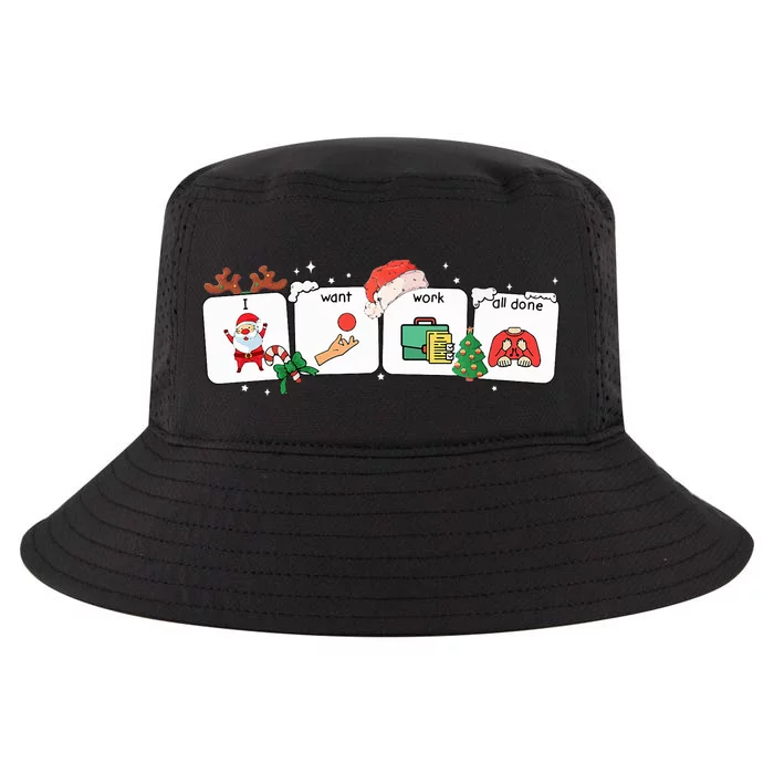 Christmas Santa Special Education Funny SPED Teacher Xmas PJ Cool Comfort Performance Bucket Hat