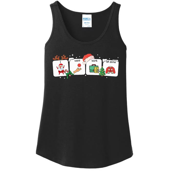 Christmas Santa Special Education Funny SPED Teacher Xmas PJ Ladies Essential Tank