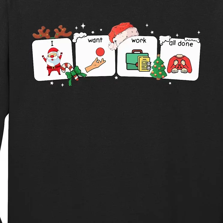 Christmas Santa Special Education Funny SPED Teacher Xmas PJ Tall Long Sleeve T-Shirt