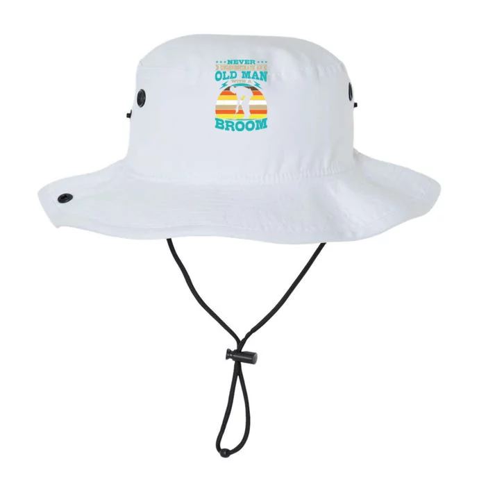 Curling Stone Silhouette Retro Vintage Winter Sports Curler Legacy Cool Fit Booney Bucket Hat