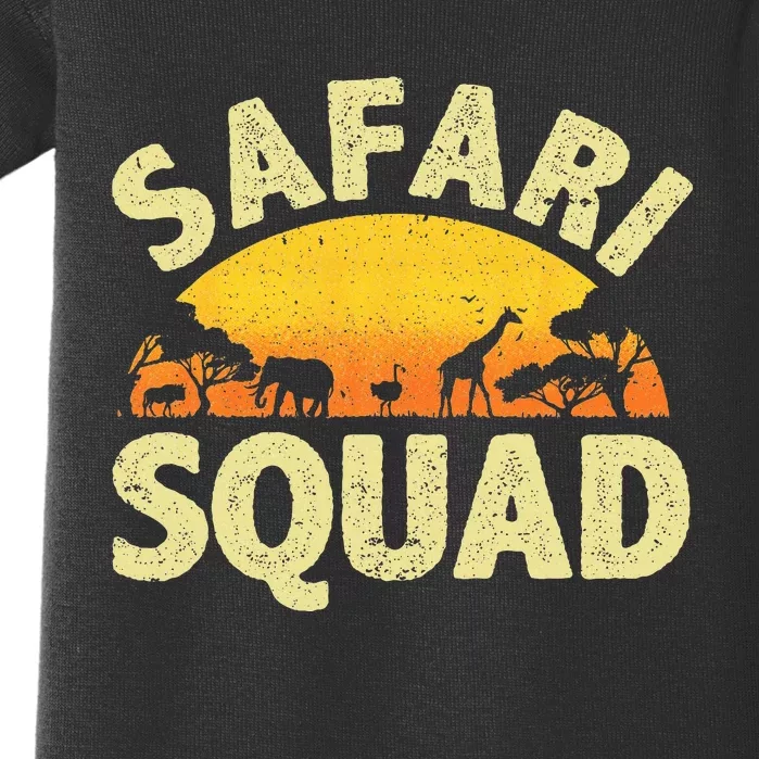 Cool Safari Squad Zoo Animal African Jungle Baby Bodysuit