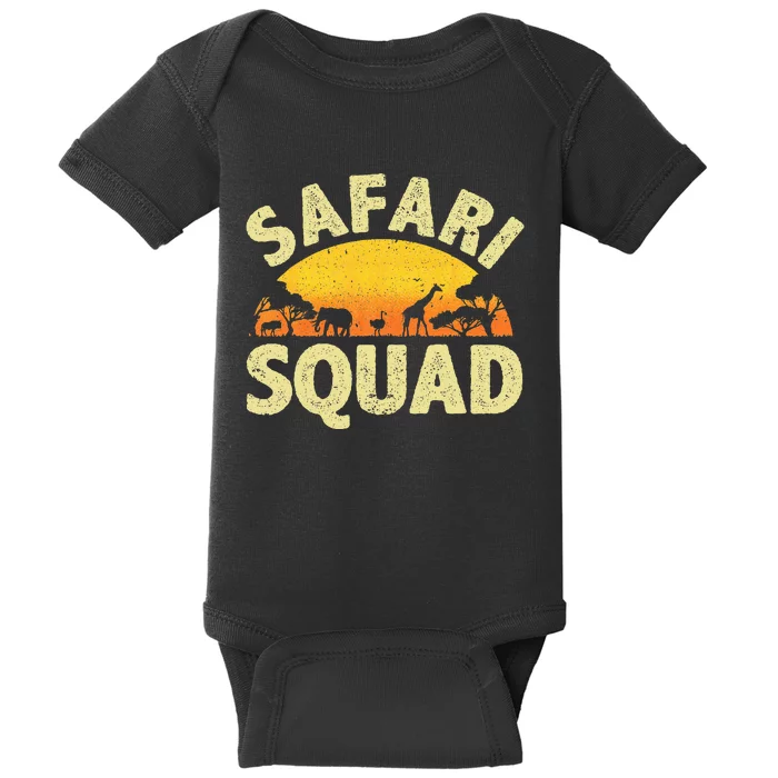 Cool Safari Squad Zoo Animal African Jungle Baby Bodysuit