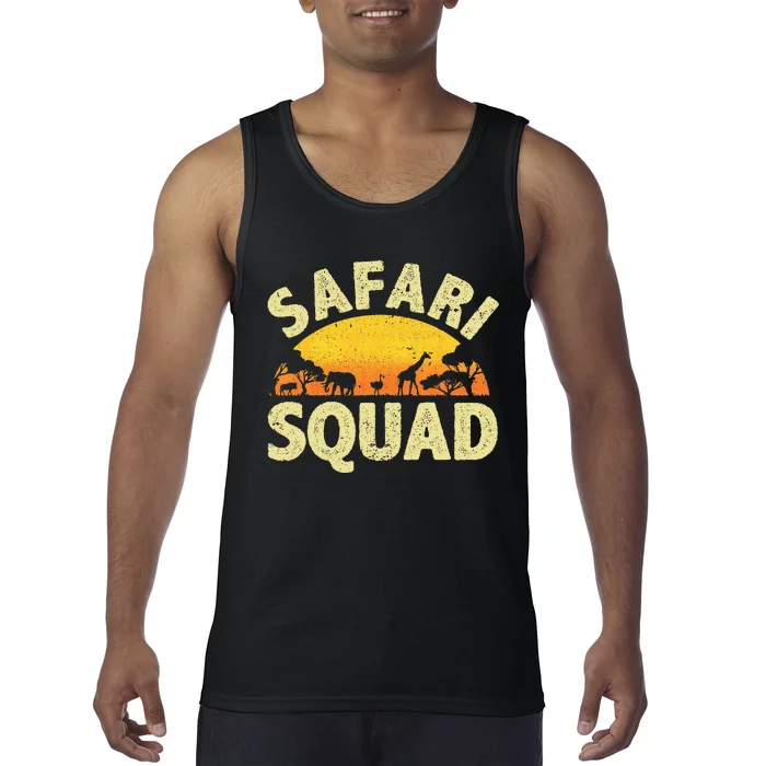 Cool Safari Squad Zoo Animal African Jungle Tank Top