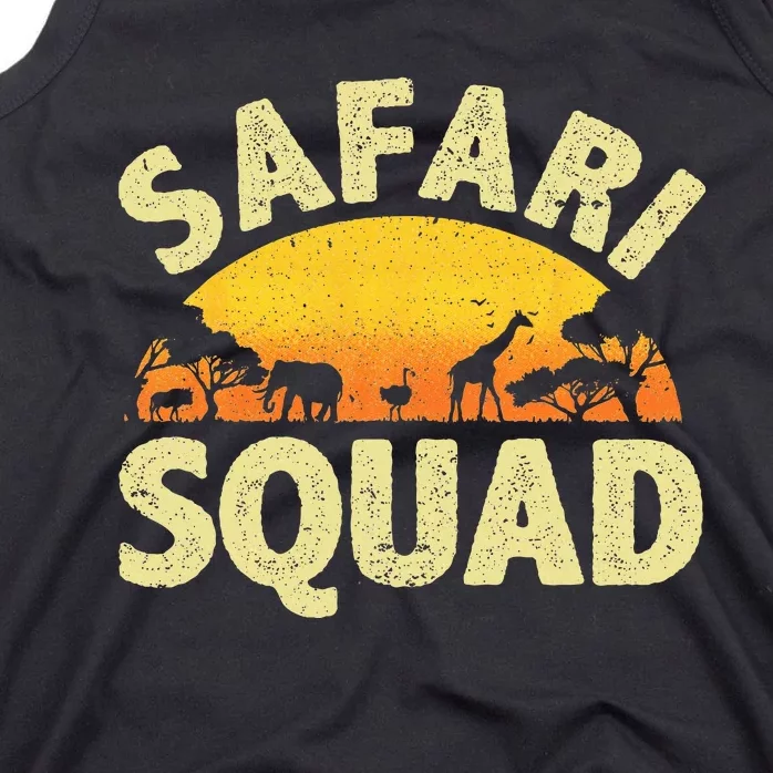 Cool Safari Squad Zoo Animal African Jungle Tank Top