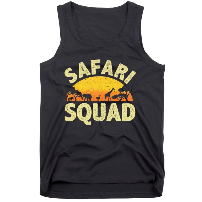 Cool Safari Squad Zoo Animal African Jungle Tank Top