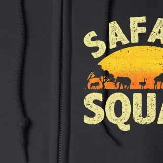 Cool Safari Squad Zoo Animal African Jungle Full Zip Hoodie