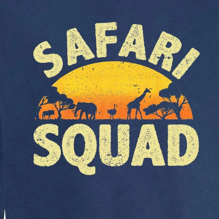 Cool Safari Squad Zoo Animal African Jungle Garment-Dyed Sweatshirt