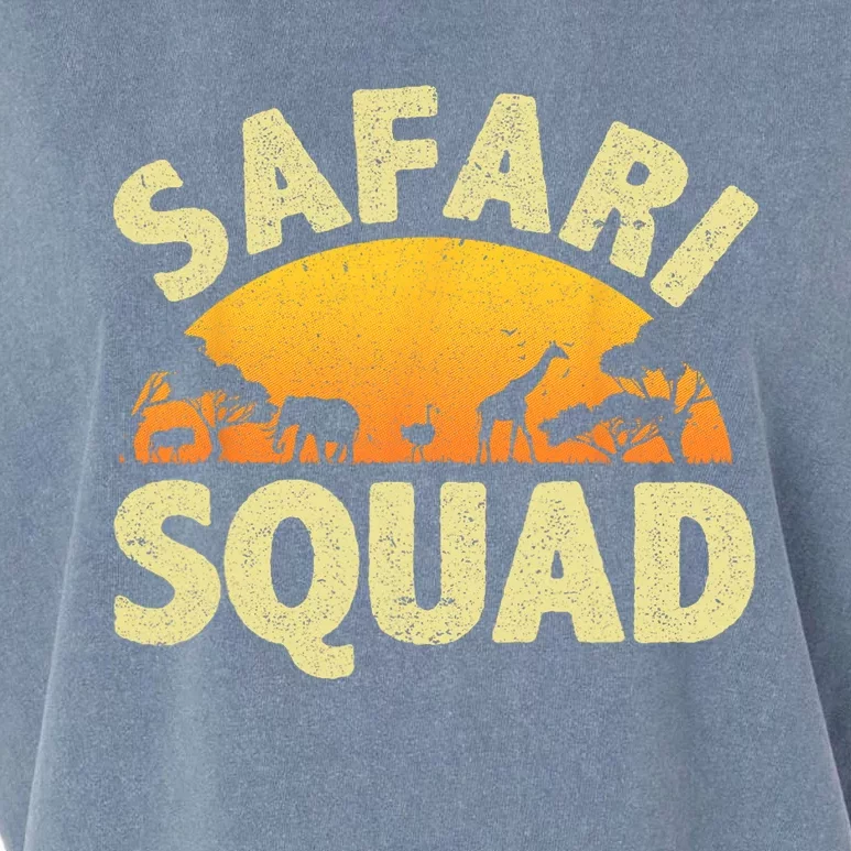 Cool Safari Squad For Men Women Zoo Animal African Jungle Garment-Dyed Women's Muscle Tee