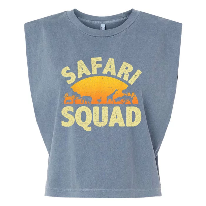 Cool Safari Squad For Men Women Zoo Animal African Jungle Garment-Dyed Women's Muscle Tee